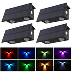 Solväggslampa 4-pack – RGB och varmvitt ljus, vattentät design