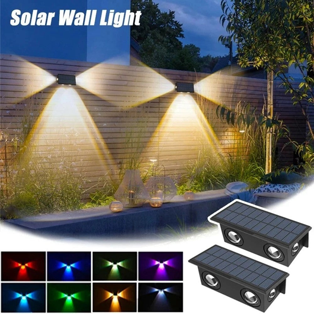 Solväggslampa 4-pack – RGB och varmvitt ljus, vattentät design