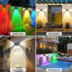 Solväggslampa 4-pack – RGB och varmvitt ljus, vattentät design