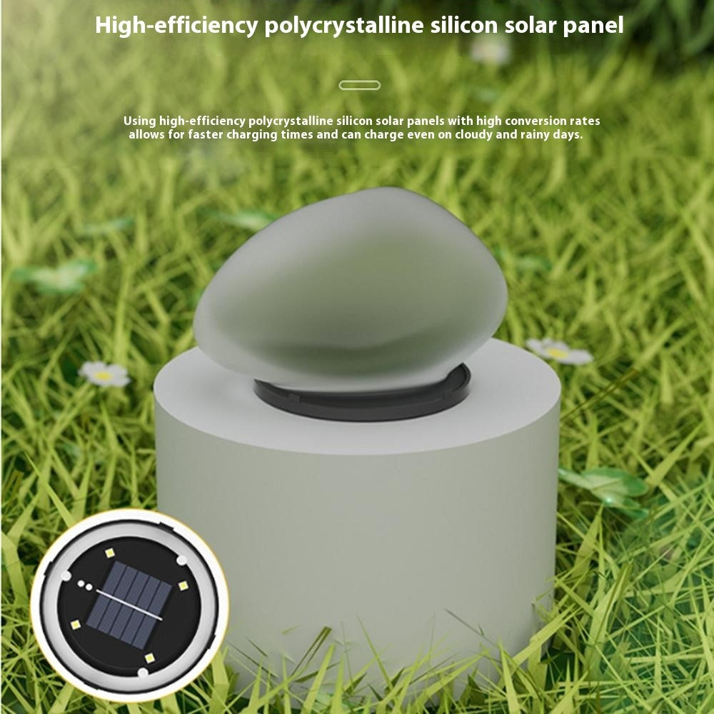 Solcellsdriven marklampa – stenlook