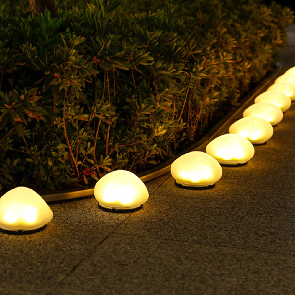 Solcellsdriven marklampa – stenlook