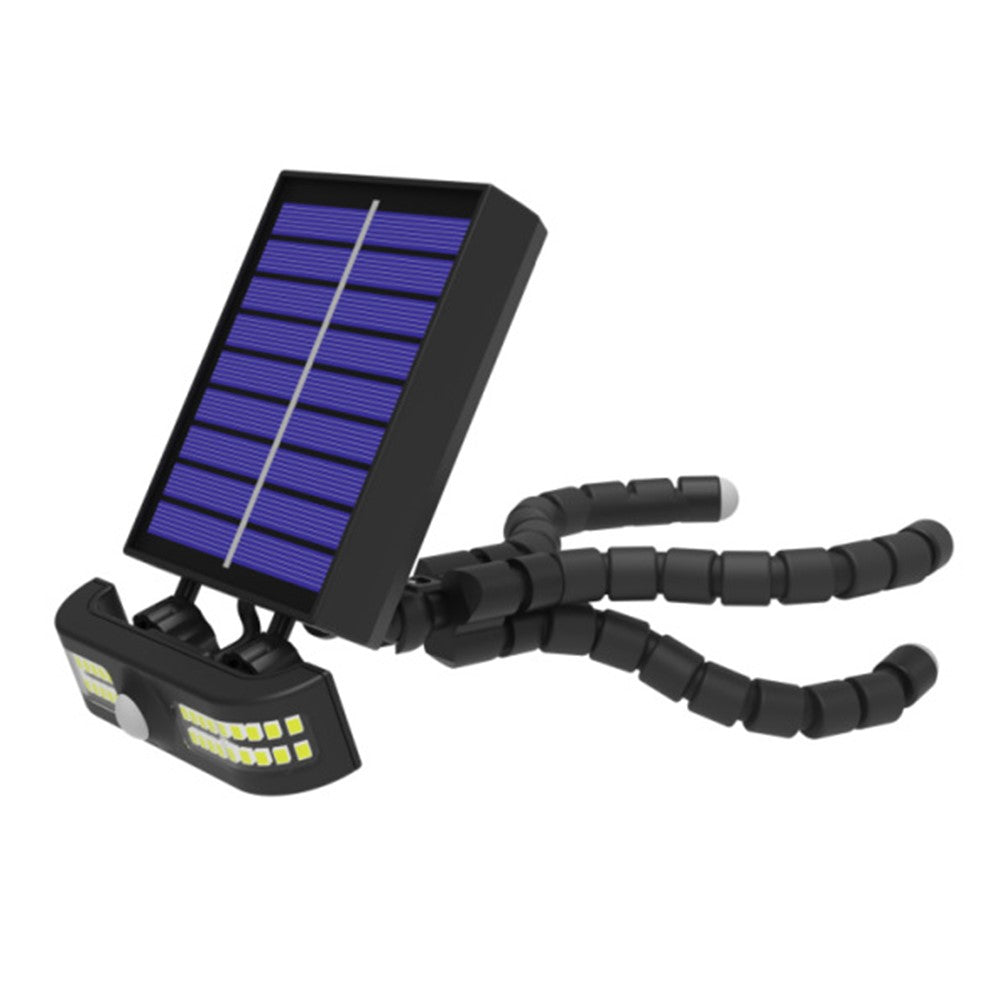 Solcellsdriven lampa med stativ – 40 LED, rörelsesensor och USB-laddning