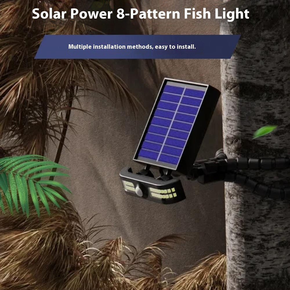 Solcellsdriven lampa med stativ – 40 LED, rörelsesensor och USB-laddning