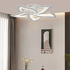 Modern LED Taklampa i Aluminium med Steglös Dimring och Fjärrkontroll