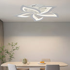 Modern LED Taklampa i Aluminium med Steglös Dimring och Fjärrkontroll