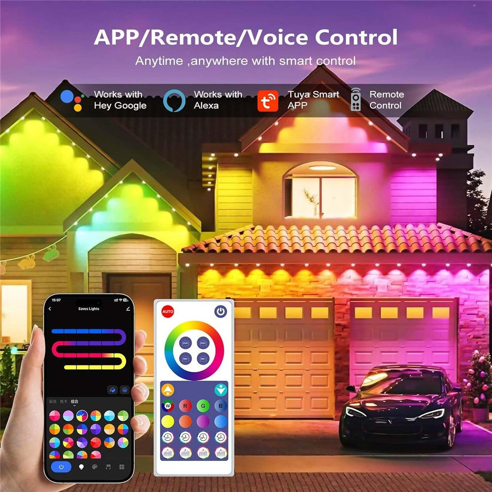 Smart LED-belysning 15M – IP67 vattentät och appstyrd