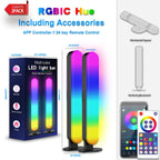 RGB-ljusstavar 2-pack – synkade lampor för skrivbord