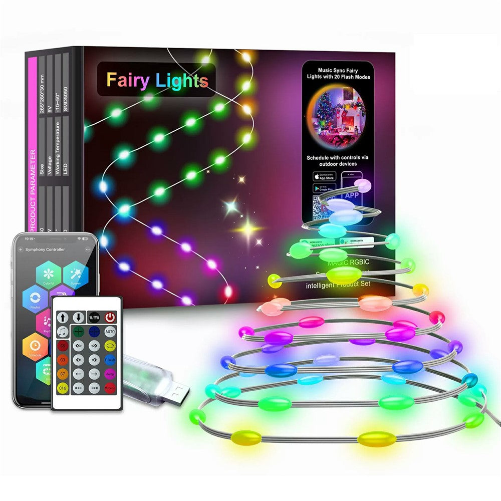 LED-ljusslinga med app & musikläge – 10 m