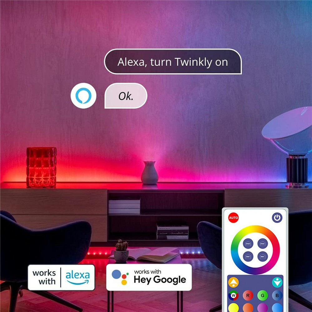 LED-ljusslinga med app & musikläge – 10 m