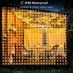 Gardinljus 3x3 m – 450 LED RGB med fjärrkontroll