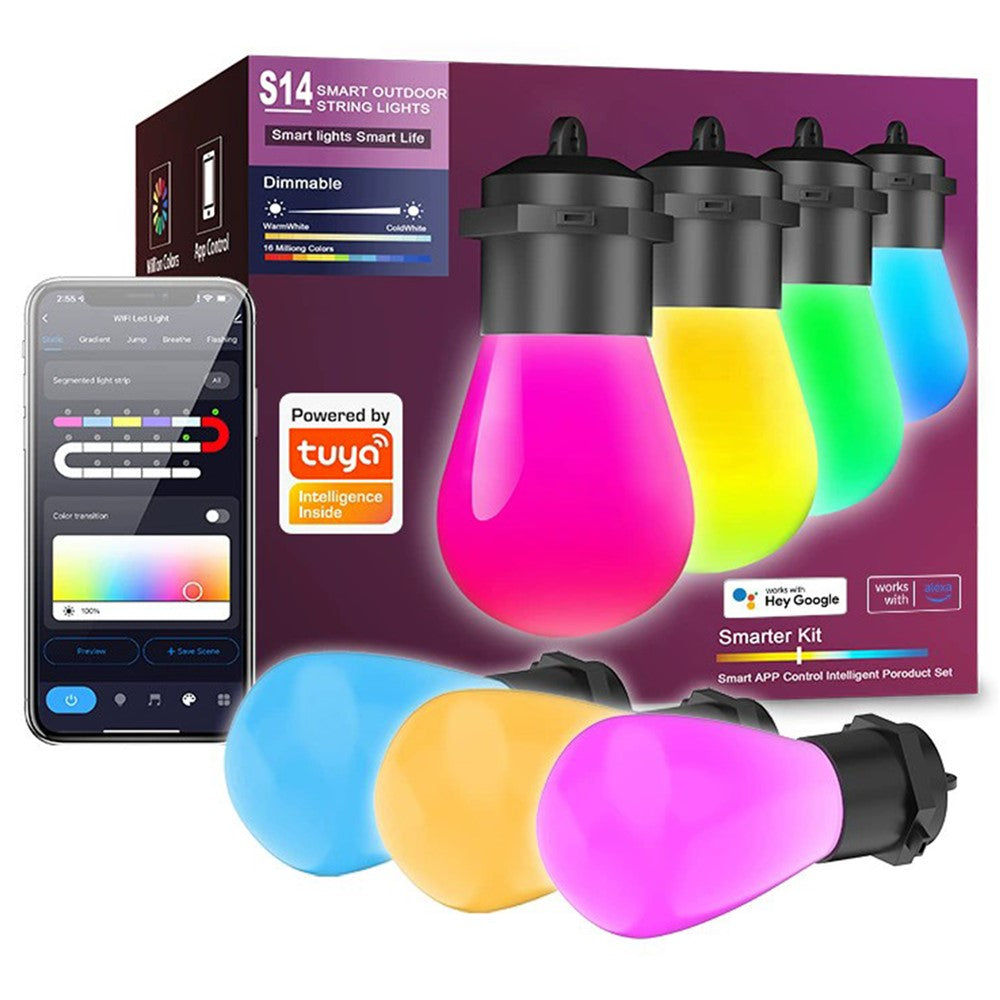 Smart WiFi-ljusslinga 12M – IP65 RGBIC med appstyrning