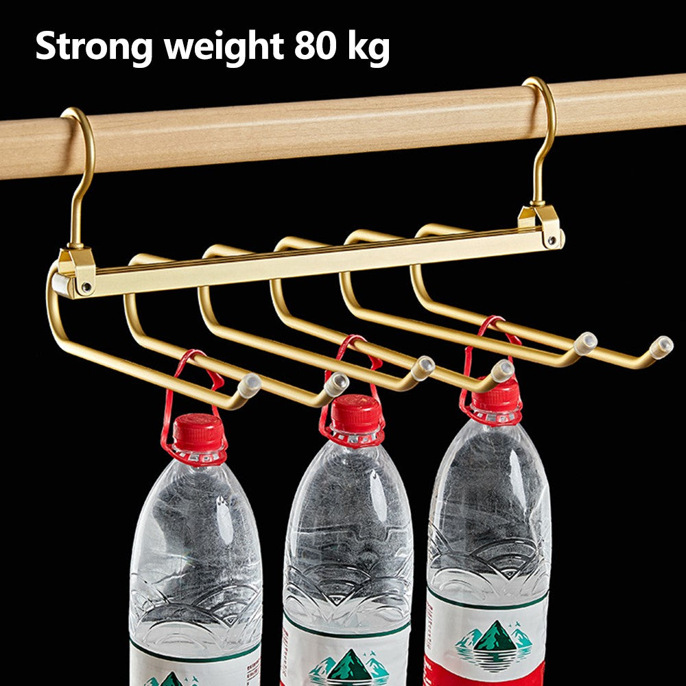 Byxhängare – vikbar 6-lagers byxhållare i aluminium