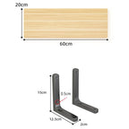 Väggbräda – 60x20cm trälist för vardagsrum & kontor