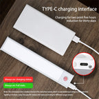 Rörelsesensorlampa 20 cm – magnetisk LED-list för kök