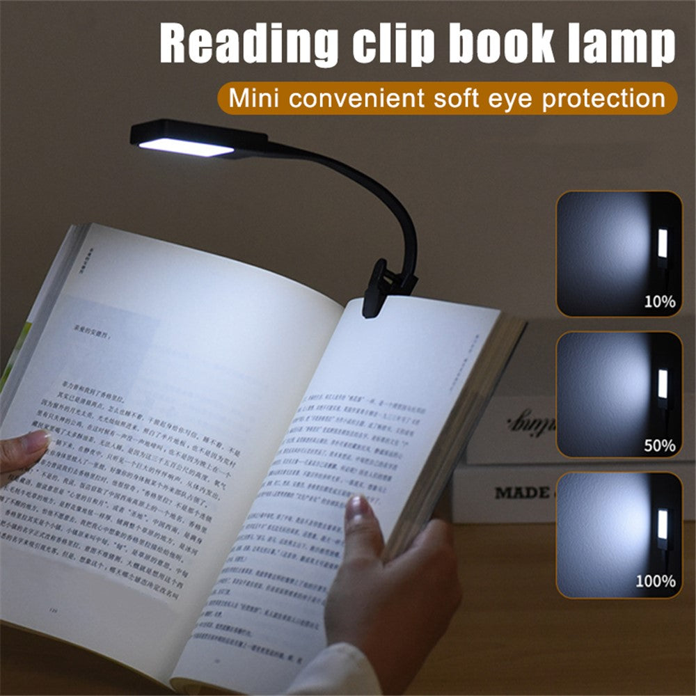 Uppladdningsbar läslampa med klämma – flexibel LED-boklampa