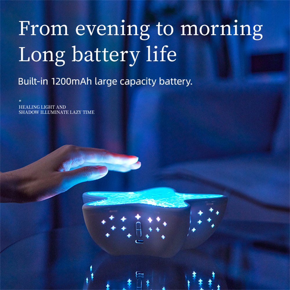 Bärbar Oceanprojektorlampa med 7 Ljuslägen och Type-C Laddning