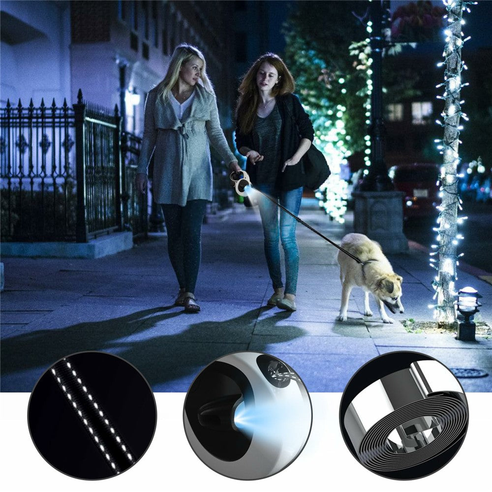 Koppel – 5m LED-reflekterande för små/medelstora hundar