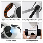 Koppel – 5m LED-reflekterande för små/medelstora hundar