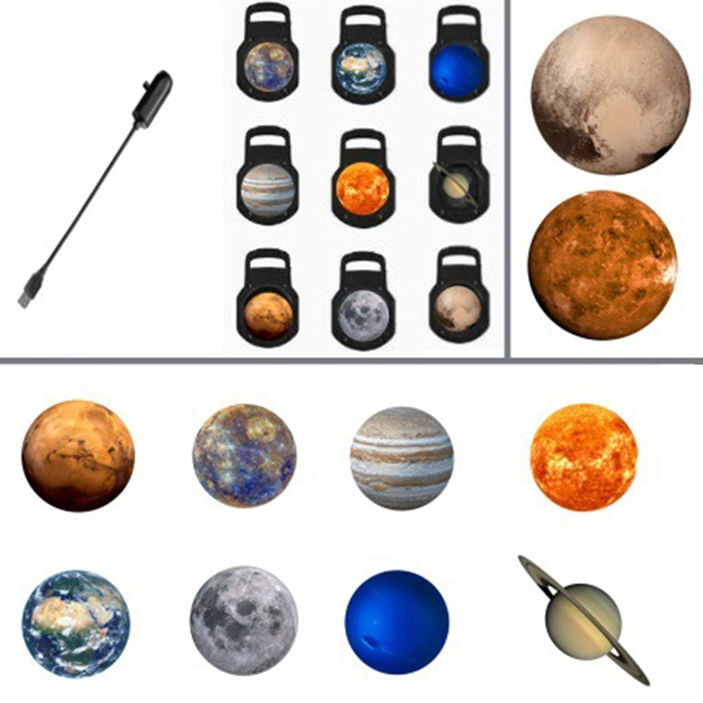 Planetprojektorlampa med 360° Rotation och 10 Utbytbara Bilder