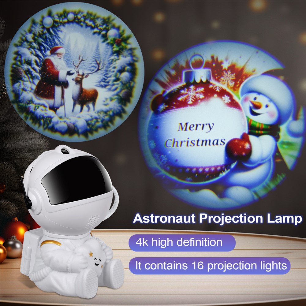 Projektorlampa – astronaut som kramar stjärna, USB