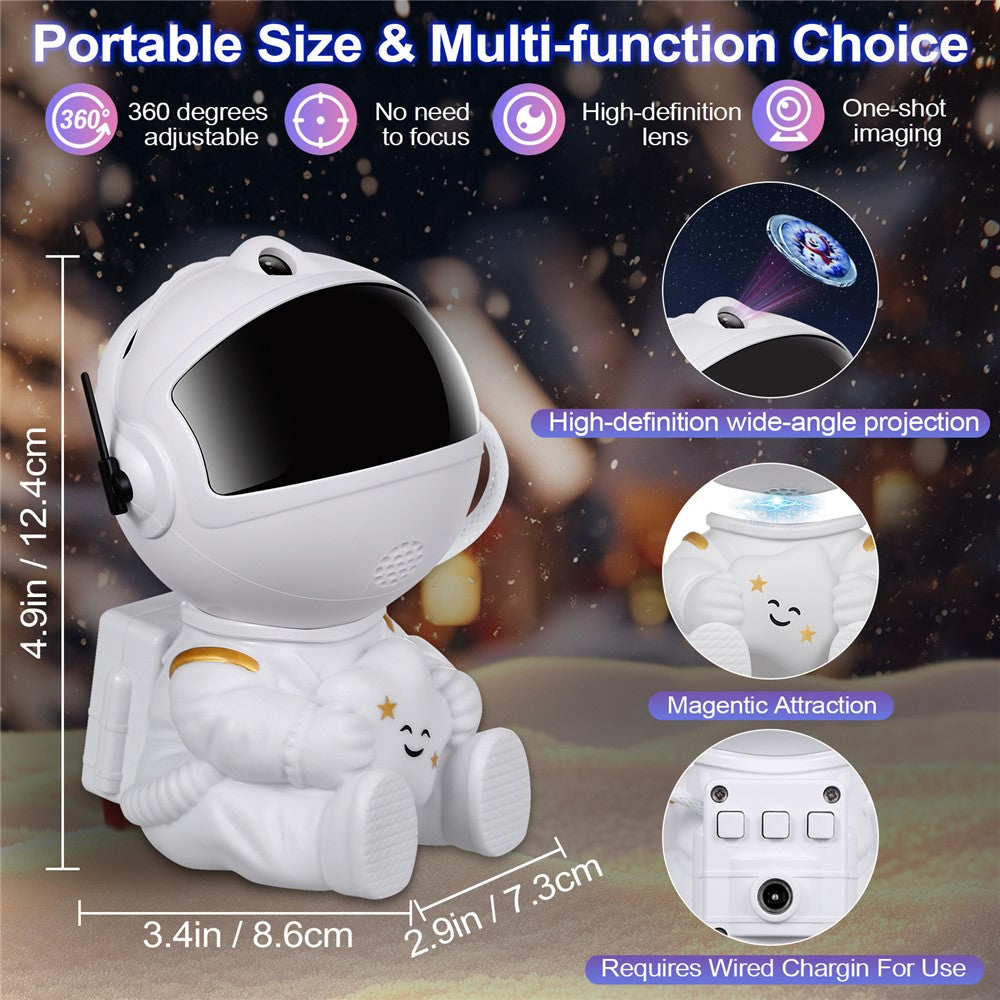 Projektorlampa – astronaut som kramar stjärna, USB