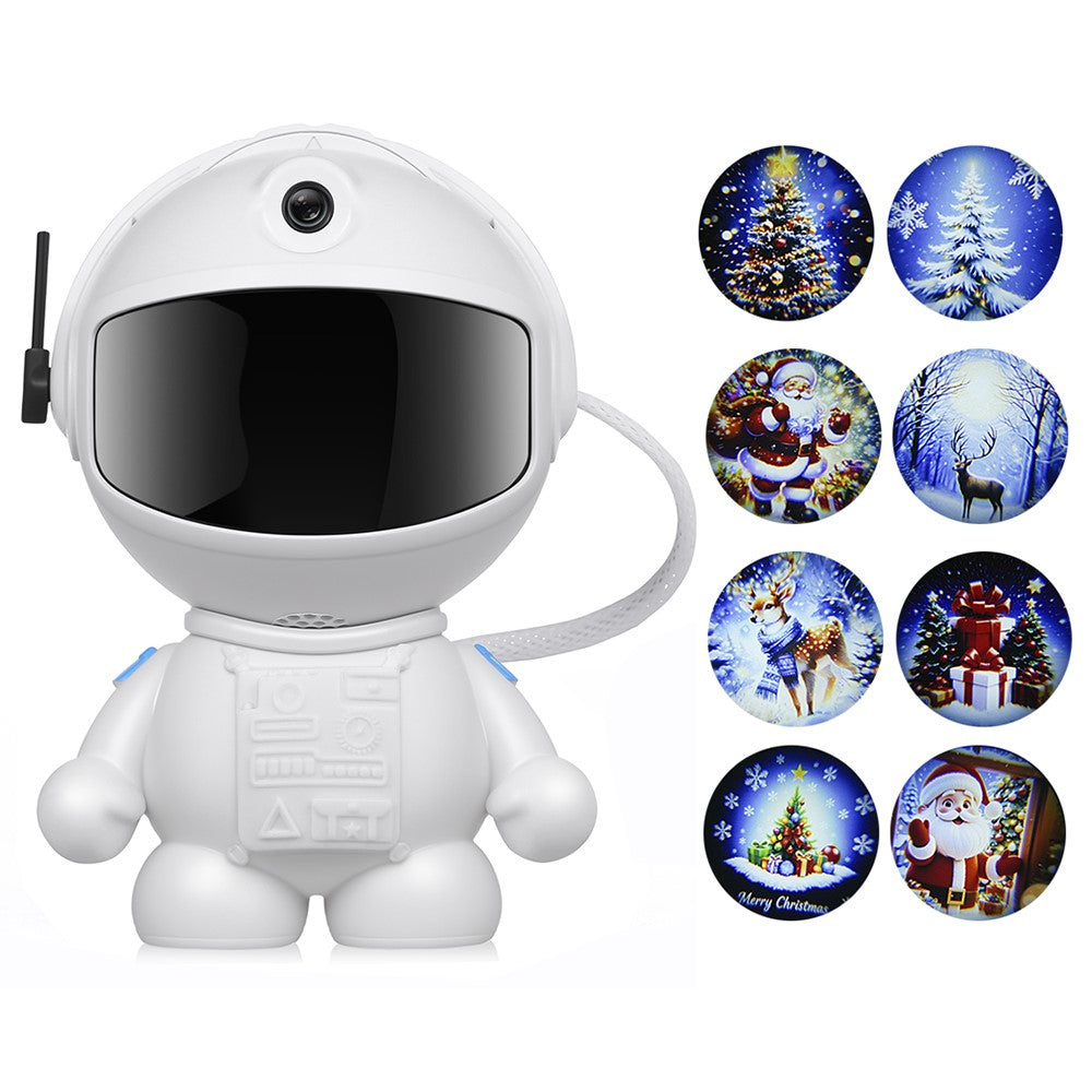 Projektorlampa – astronaut juldekor med USB och 4 filmplattor