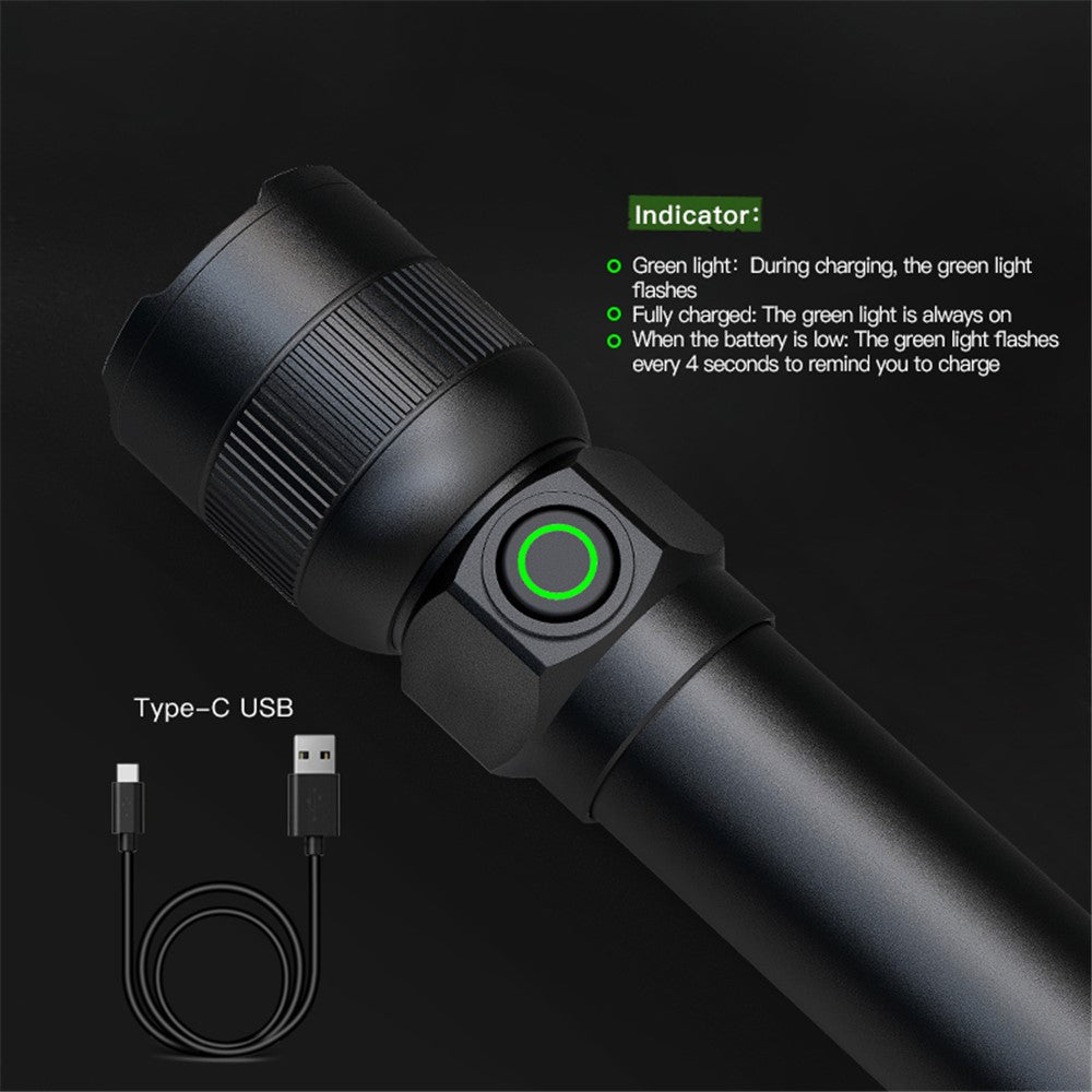 Zoombar LED-ficklampa – 1000 lumen uppladdningsbar