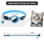 Katt- och smådjurs halsband för Apple AirTag – justerbart med reflex och bjällra