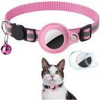 Katt- och smådjurs halsband för Apple AirTag – justerbart med reflex och bjällra