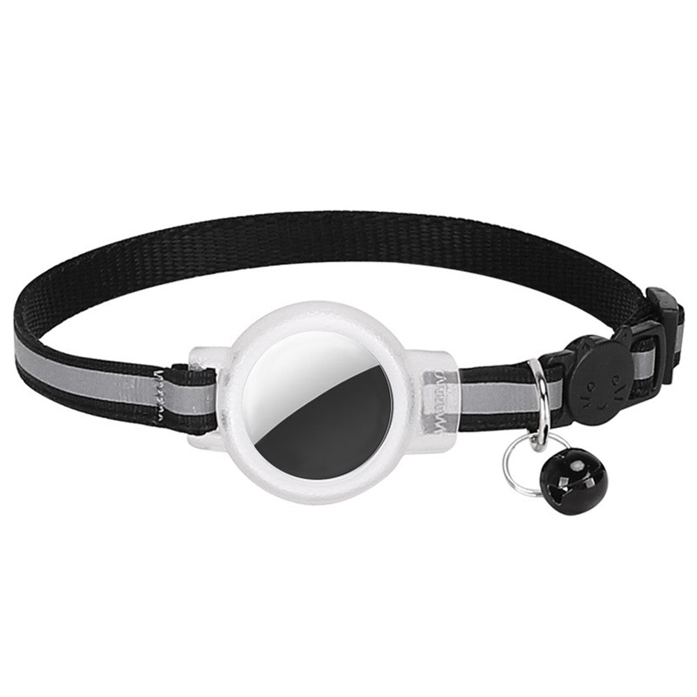 AirTag-halsband i nylon – reflekterande med bjällra