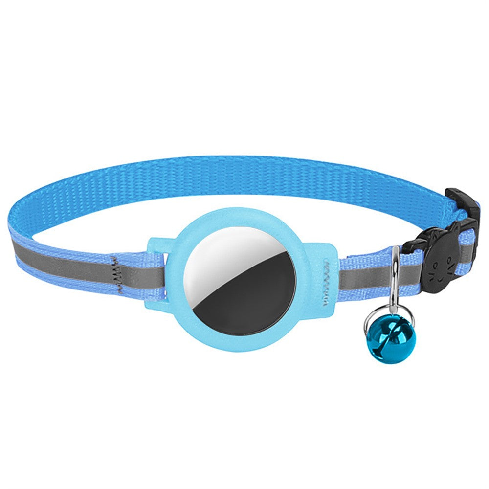 AirTag-halsband i nylon – reflekterande med bjällra