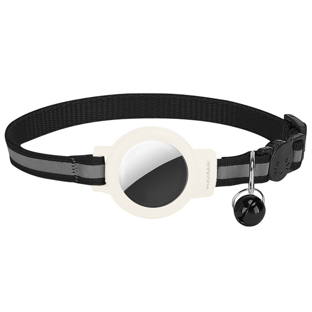 AirTag-halsband i nylon – reflekterande med bjällra