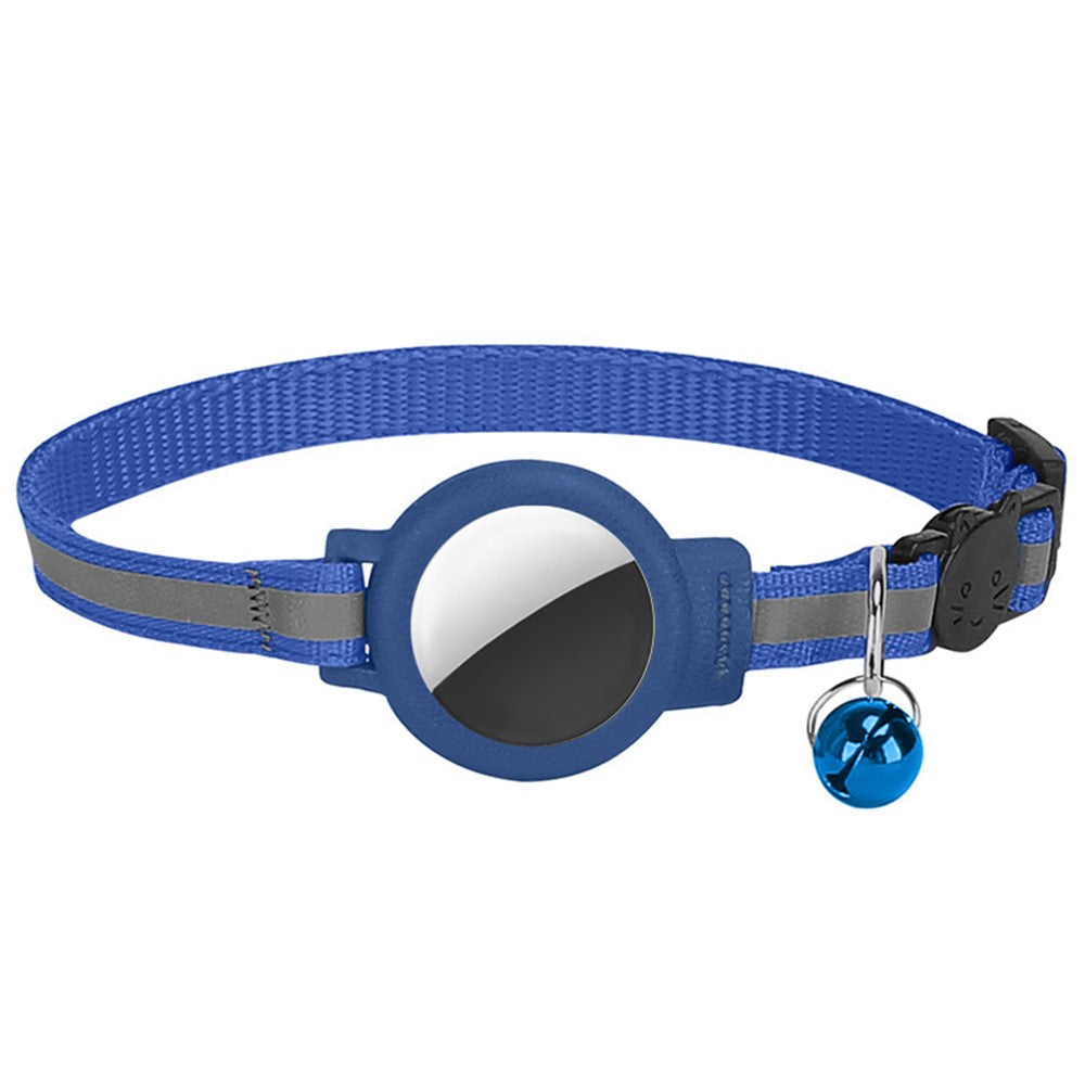 AirTag-halsband i nylon – reflekterande med bjällra