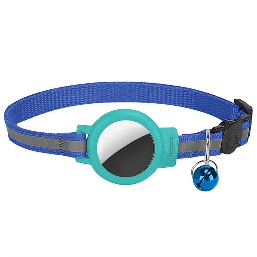 AirTag-halsband i nylon – reflekterande med bjällra
