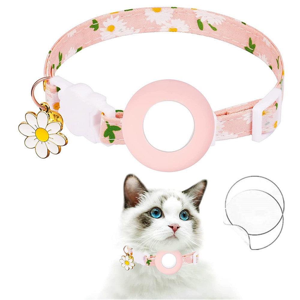 Halsband – prydt med Daisy-mönster och AirTag-skydd