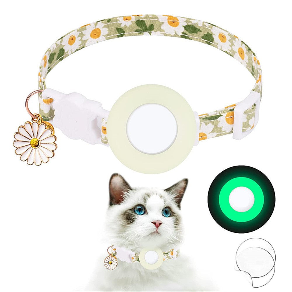 Halsband – prydt med Daisy-mönster och AirTag-skydd