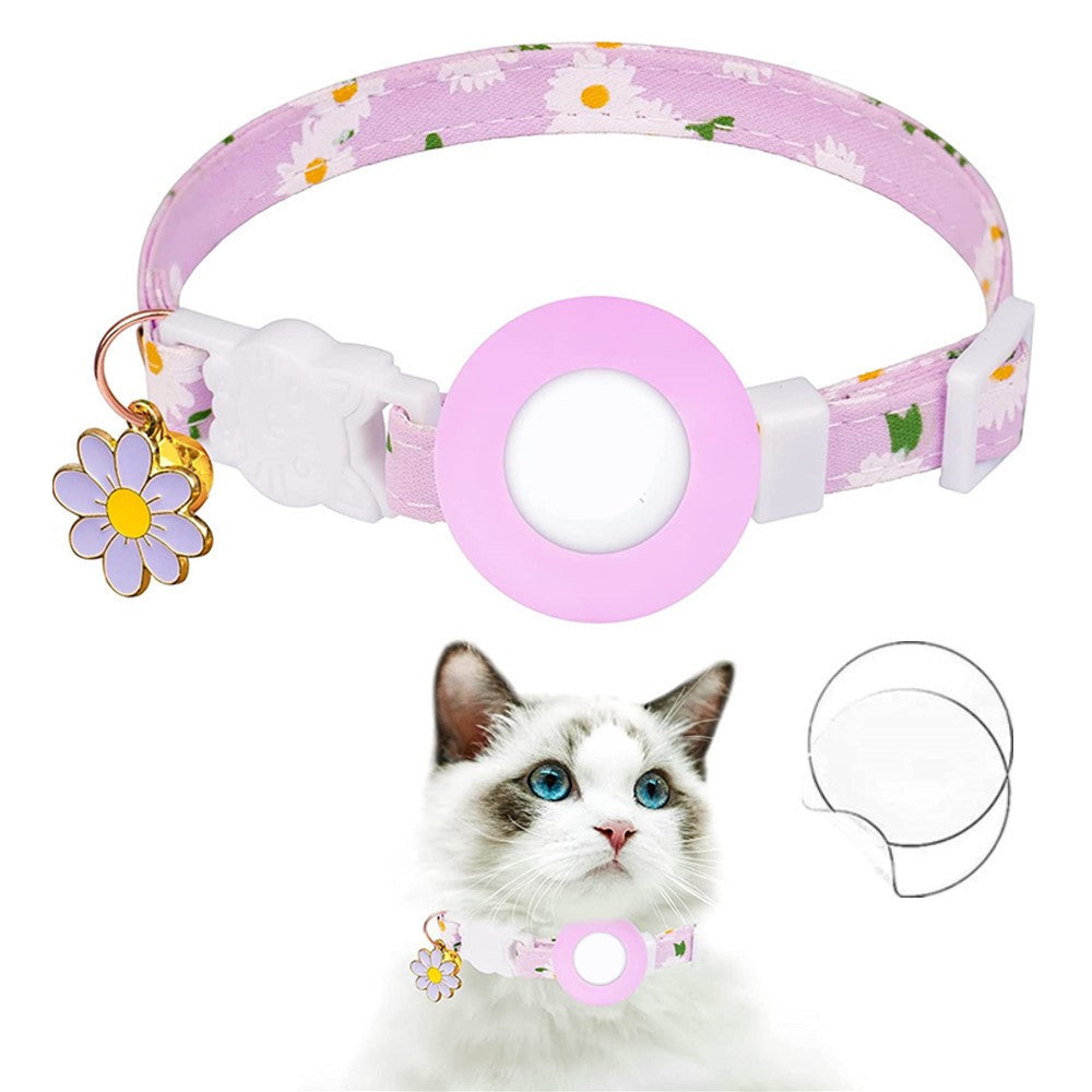 Halsband – prydt med Daisy-mönster och AirTag-skydd
