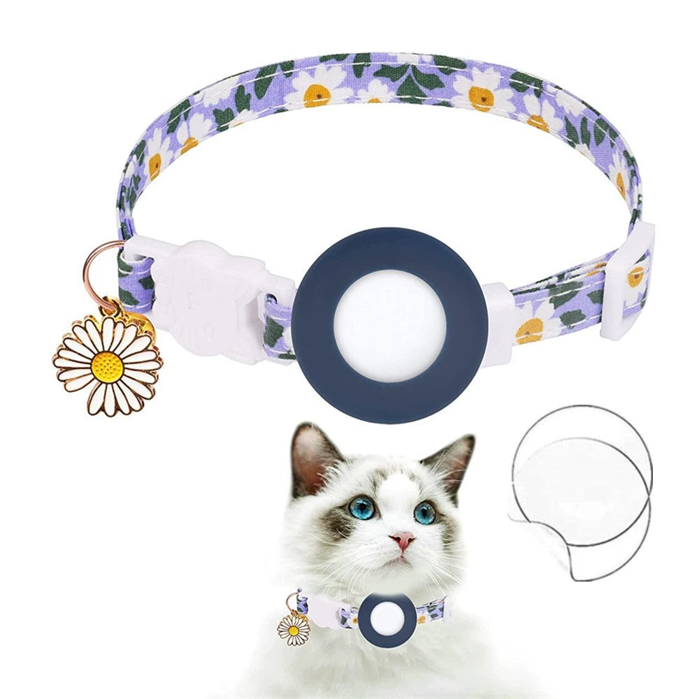 Halsband – prydt med Daisy-mönster och AirTag-skydd