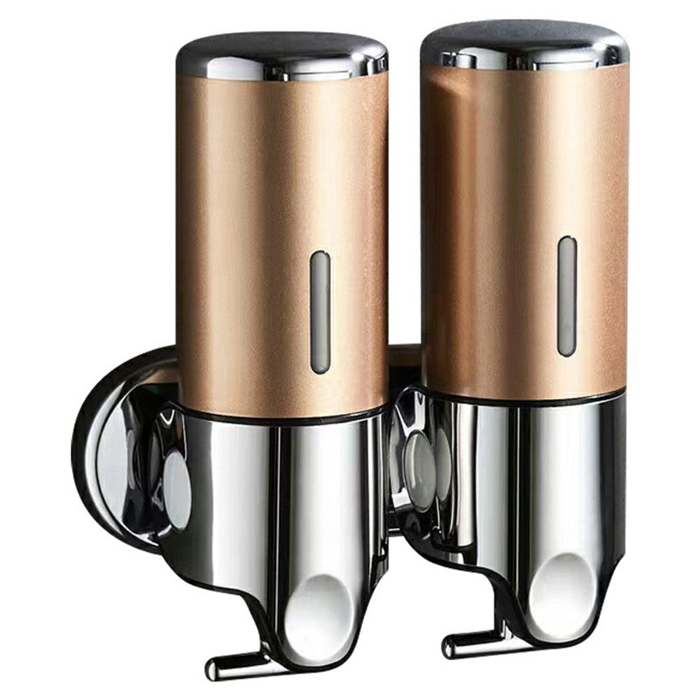 Tvålpump dubbel – 1000 ml manuell tryckpump i rostfritt stål