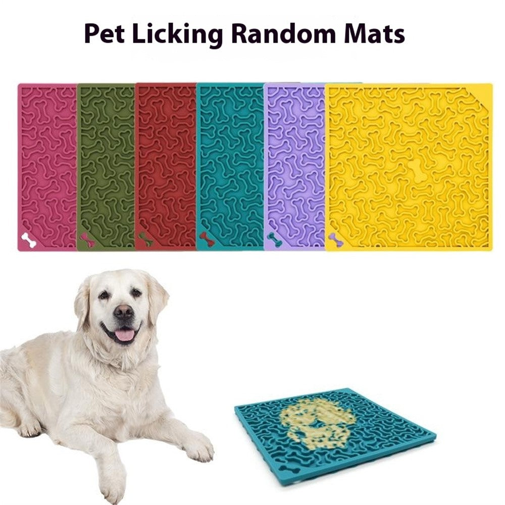 Slickmatta i benform – antikväv design med sugkopp för hund/katt