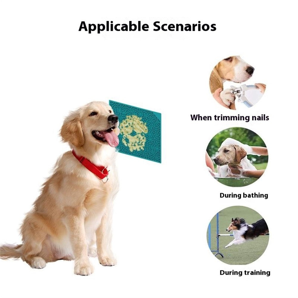 Slickmatta i benform – antikväv design med sugkopp för hund/katt