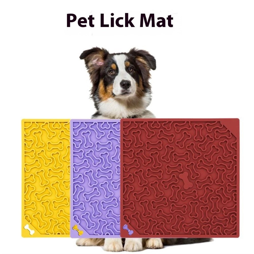 Slickmatta i benform – antikväv design med sugkopp för hund/katt