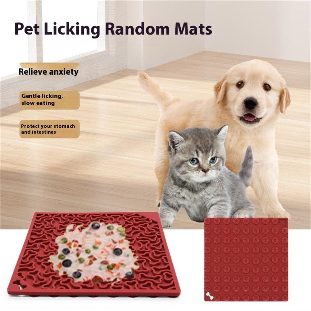 Slickmatta i benform – antikväv design med sugkopp för hund/katt