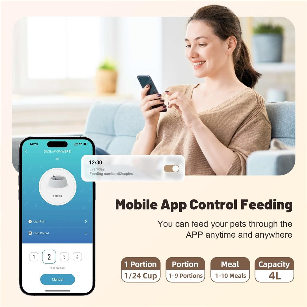Automatisk fodermatare 4L – appstyrd via WiFi