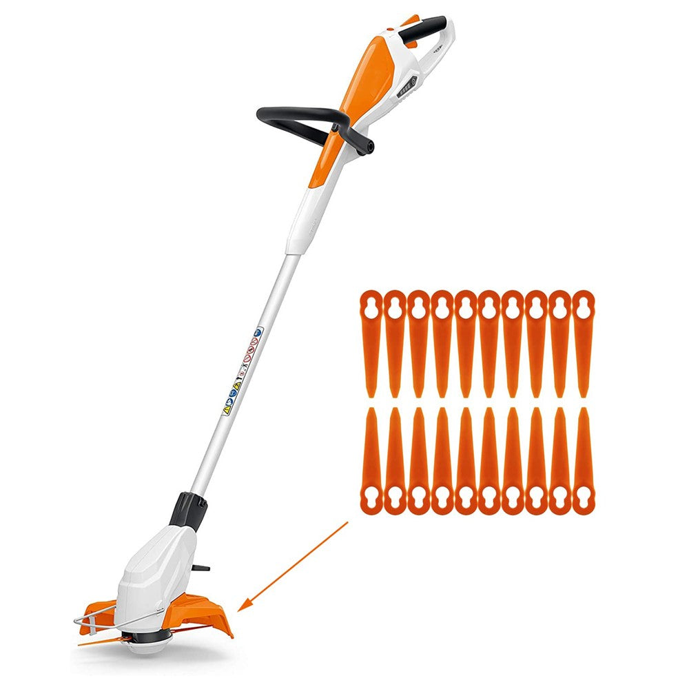 Grästrimmerblad i plast – 100-pack