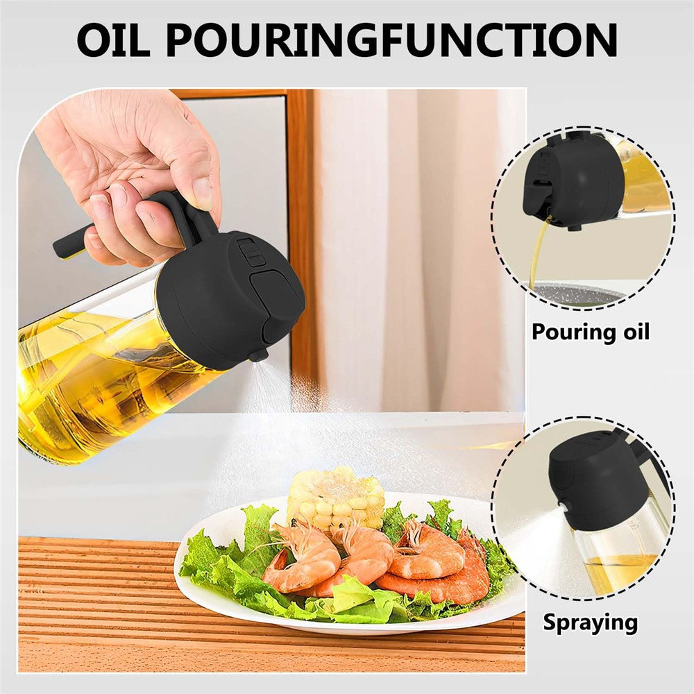 Oljedispenser i glas – 600 ml spray & häll