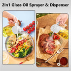 Oljedispenser i glas – 600 ml spray & häll