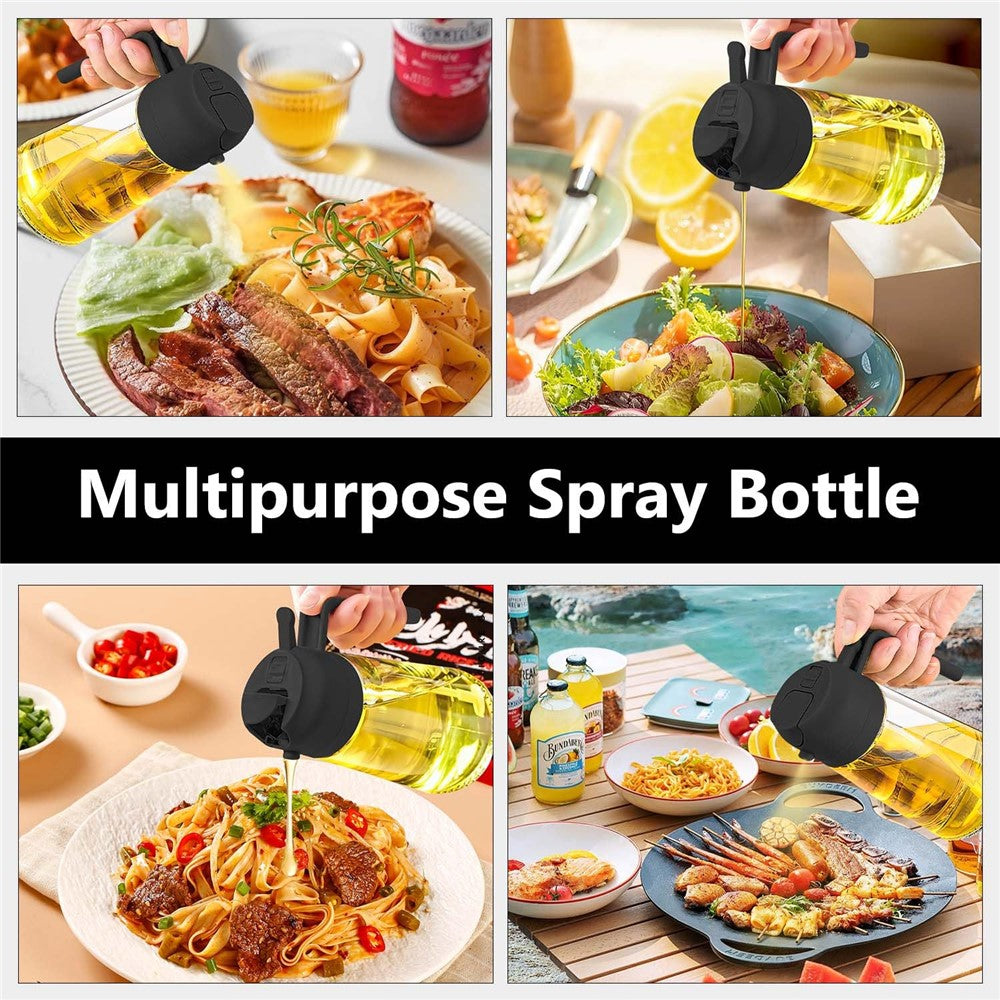 Oljedispenser i glas – 600 ml spray & häll