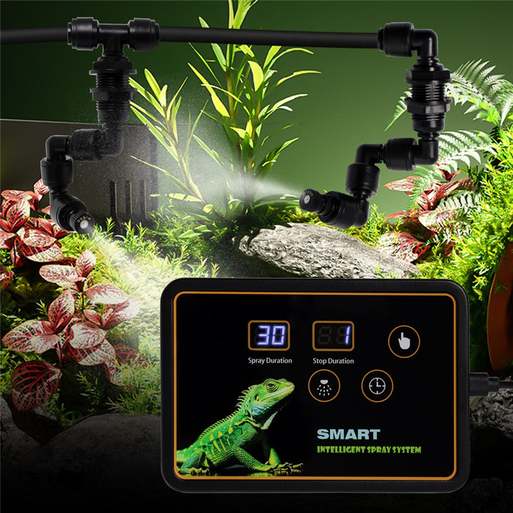 Automatisk mistspridare – elektronisk timer och sprinkler för terrarium