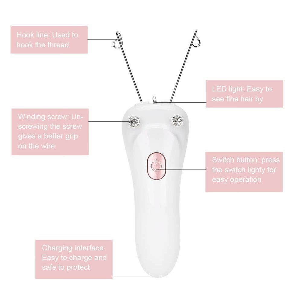 Elektrisk epilator – uppladdningsbar hårborttagare för kropp och ansikte